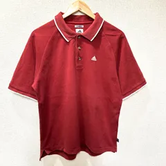 (^w^)b adidas アディダス ポロシャツ 半袖 トップス 刺繍 コットン 春秋 デイリー シンプル スポーツ アウトドア ゴルフ テニス サッカー 赤 メンズ サイズM