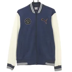 ★特価★プーマ ジャケットブルゾン ネイビー×白 リブボーダー DRYCELL レディース M ゴルフウェア PUMA