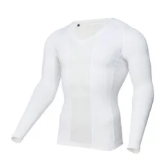 【数量限定】[ミズノ] ゴルフウェア ソーラーカットスーパークールII バイオギア コンプレッションタイプ 冷感素材 高通気 防汚加工 長袖 Vネック ゴルフ E2MJA002 メンズ