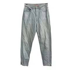 GUESS デニムパンツ W29 アイスブルー ゲス ジップアップ 90s USA製 ジーンズ カジュアル 裾スリット 古着卸 アメリカ仕入 2506-828のサムネイル