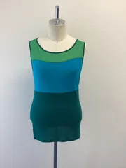 STILE BENETTON　タンクトップ　寒色系　　Lサイズのサムネイル