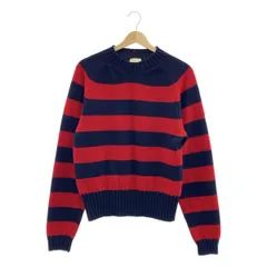 DRIES VAN NOTEN / ドリスヴァンノッテン | ウール ボーダー プルオーバー ニット | M | レッド / ネイビー | メンズ