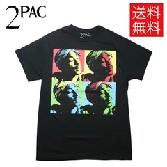 【送料無料】2PAC POP ART ライセンス オフィシャル Tシャツ ブラック 公式 黒 半袖 T-Shirt Black トゥーパック