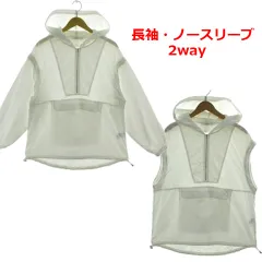 ディスコート Discoat 2WAYアノラック パーカー DCZ1031204A0005 長袖 ノースリーブ ハーフジップ プルオーバー ナイロン オフ白 F