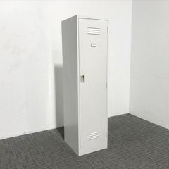1人用ロッカー シリンダー錠 更衣室ロッカー HLK型 豊国工業 ホワイト 
