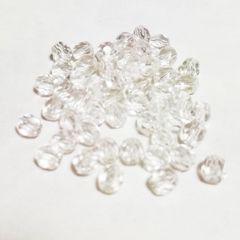 チェコビーズ  ファイヤーポリッシュ　4mm　約50粒　クリスタル