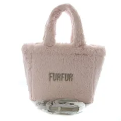 ファーファー furfur 23AW エコファートートバッグ ハンドバッグ ロゴ ピンクのサムネイル