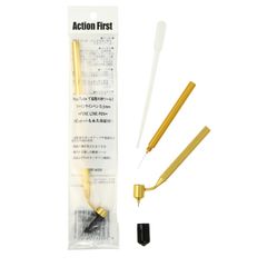 Action First/ファインラインペン0.3mm/0.5mm/0.7mm (ビュレット＆日本語取説書＆永久保証付) タッチアップペン/車の傷 飛石 修理に/取り外し式/付属の針タイプが内蔵式
