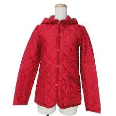 ラベンハム LAVENHAM キルティング ジャケット 中綿 フード パイピング 34 S相当 赤 レッド Xのサムネイル