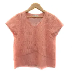 ポール&ジョー シスター PAUL&JOE SISTER Tシャツ カットソー 半袖 Vネック 総柄 レース 2 ピンク /YS7のサムネイル