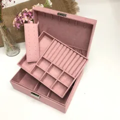 収納ケース一般 ネックレス リング たっぷり収納ジュエリーボックス アクセサリー 指輪 ブレスレット イヤリング ピアス
