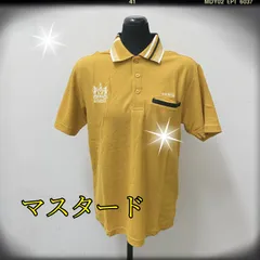 ☆新品未使用　PARIS「新・デザインポロシャツ」半袖 マスタード S～Mサイズ　ゴルフのサムネイル