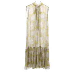 FRAY I.D フレイアイディー 花柄 ノースリーブ ワンピース 0 イエロー系 レディース 古着