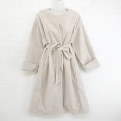 ◇ ◎ fifth フィフス ロールアップ 長袖 ガウン コート サイズM ライトベージュ レディース P  【1303310000241】