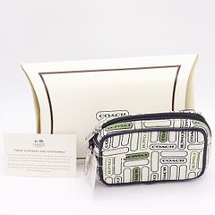 コーチ☆ポーチ☆キャンバス☆白系☆未使用美品☆タグ付き - メルカリ