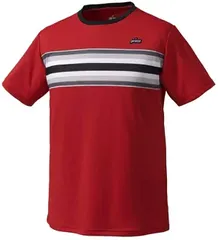 【新品】【Sサイズのみ】prince（プリンス）吸汗速乾 半袖 テニスウェア メンズ ゲームシャツ レッド MS1012-015