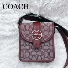 コーチ　COACH　未使用級　 ショルダーバッグ　ノースサウス　ロニー　シグネチャー　ジャガード　ポシェット　レディース
