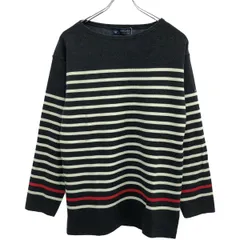 SAINT JAMES セントジェームス NAVAL SWEATER ボーダーニットセーター 16JL50 チャコールグレー 40のサムネイル