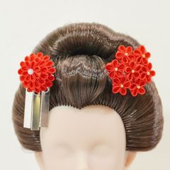 1/6ドール 22㎝ドール　人形用髪飾り　かんざし　つまみ細工　ドール用　1/6ドール