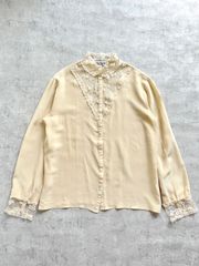 90's PAOLO PRISCO silk lace shirt