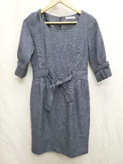 ◇ Θ BEAMS LIGHTS ビームス ライツ 七分袖 ミニ丈 ワンピース サイズ38 ネイビー レディース P  【1409090040443】のサムネイル