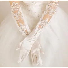 ウェディンググローブ ネイル手袋 ロングブライダル手袋 ブライダル花嫁用品