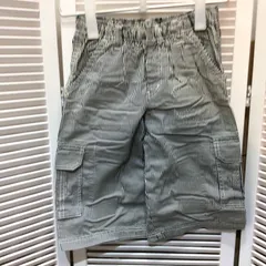 未使用☆UNIQLO ユニクロ キッズ カラーイージーハーフパンツ L 140 ブルー ストライプ