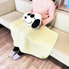 スヌーピー ジョー・クール クッションinブランケット イエロー 寝具 SNOOPY 西川