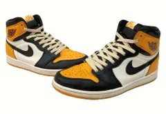 ナイキ NIKE 22年製 AIR JORDAN 1 RETRO HIGH OG YELLOW TOE エア ジョーダン レトロ ハイ イエロー トゥ タクシー AJ1 シューズ 白 黄 黒 メンズ靴 スニーカー イエロー 27cm 104S-696