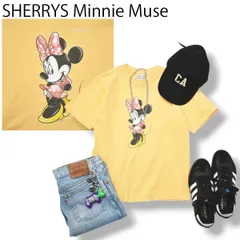【希少】 90s シェリーズ SHERRYS ミニー マウス 半袖 プリント Tシャツ 14／16 S相当 オレンジ キッズ 子供服 レディース ♪