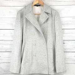 theory　シルク混　ウールチェスターコート/アウター　サイズ2　ベージュグレー