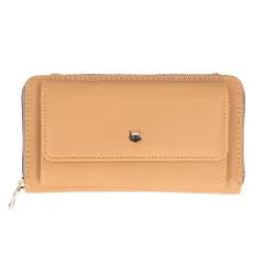 ☆ 4891.ベージュ ☆ かぶせポケット お財布ショルダー お財布 ショルダー 大容量 お財布ポシェット レディース お財布ショルダー お財布バッグ ショルダーバッグ 斜めがけ ミニショルダー 大人 かわいい 上品 きれいめ お財布ポーチ 長財布