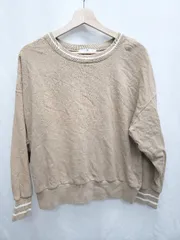 ◇ Θ URBAN RESEARCH Sonny Label バイカラー 長袖 スウェット　トレーナー サイズFree ベージュ レディース P  【1410160011744】