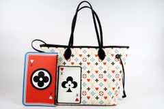 【超美品】LOUIS VUITTON ヴィトン ネヴァーフルMM ゲームオン トートバッグ モノグラム ホワイト系 レザー【SO97】