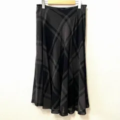 #axc アルバ ロッサ インポートロッサ ALBA ROSSA スカート 44 こげ茶 黒 チェック 大きいサイズ レディース [932434]