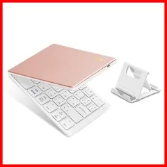 ４つシステム対応 マルチペアリング 無線 キーボード type-C充電式 キーボード ブルートゥース 携帯便利 折りたたみ式 パソコン用 日本語配列 Bluetooth スタンド付 ワイヤレス ノートPC/タブレット/マートフォンに対応 Ewin
