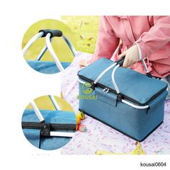 保冷バッグ保冷バスケットピクニック保冷保温レジカゴバッグエコバッグ大容量折りたたみクーラーバッグかごバッグ運動会レジャーアウトドア