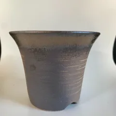 萬古焼照山笹岡敏夫格子文角鉢27cm