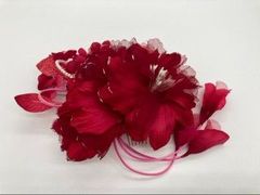 髪飾り 赤 花  421-a0019