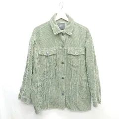 ◇ ⊇ ZARA ザラ カットオフ コーデュロイ 長袖 ジャケット サイズM カーキ レディース E  【1410100030897】