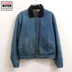 70s vintage Wrangler 襟コーデュロイ 裏地ブランケット デニム ワーク ジャケット メンズ XLサイズ相当 ビッグサイズ オーバーサイズ