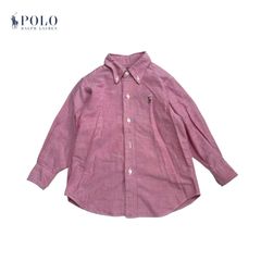 1487◯ Polo by Ralph Lauren ピンクシャツ　100