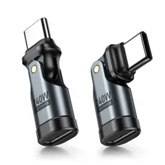 【特価商品】変換アダプタ USB-C PD240W 180°回転可【2個セット】タイプC 変換アダプタ 急速充電可 データ転送可 片MacBook Pro/Phone15/15 Pro/Galaxy/Google Pixel対応