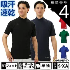 【新品未使用】種類4:(BLK)ブラック/O 野球 アンダーシャツ 半袖 ハイネック デサント 大人 アンダーウェア インナー 軽量 吸汗 速乾 ストレッチ STD720B STD-720B 一般