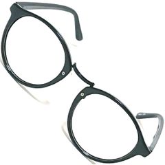 【人気商品】[FashionBerry] フルモデルチェンジ 伊達メガネ サングラス クロブチ 色付き 丸型 軽量 疲れにくい 目にやさしいレンズ