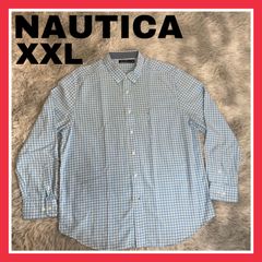 ノーティカ　NAUTICA メンズ　XL XXL 2XL 3L ボタンシャツ　長袖　ボタンダウンシャツ　シャツ　ギンガムチェック　コットン