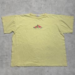 90s USA製 スイカt アートt ビンテージt 袖裾シングルステッチ 古着
