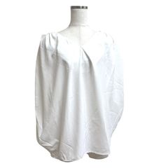 ROSE BUD ロースバッド　レディース　ノースリーブ　ブラウス　Vネック　フォーマル　オフィス　白　無地　ジョーゼット