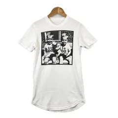 極美品 DSQUARED2 ディースクエアード プリントTシャツ/ダメージ加工 前面プリント 春夏 SS 半袖Tシャツ コットン ホワイト メンズ XS【古着】【中古】【送料無料】