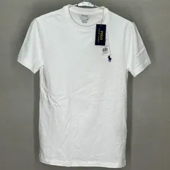 ポロ ラルフローレン POLO RALPH LAUREN カスタムスリムフィット クルーネック Tシャツ 白 XS ロゴ刺繍 ポロラルフローレン Tシャツ 無地 XSサイズ タグ付き